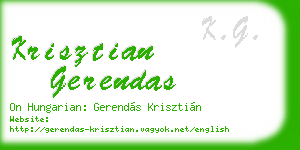 krisztian gerendas business card